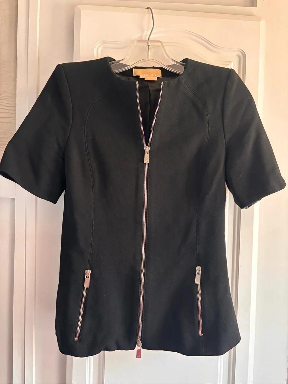 Michael Kors Black Jacket with Gold Label Tag